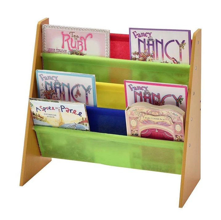 Organizator copii Ginger Home Multicolor cu rafturi pentru carti si reviste,62,7x28x60 cm
