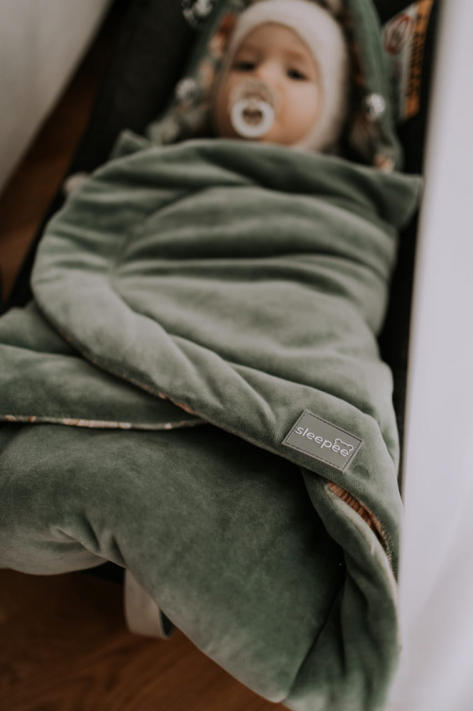 Paturica universala pentru scoica auto bumbaccatifea Boho Green Sleepee 3 tog - 2 | YEO