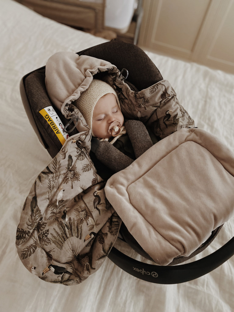 Paturica universala pentru scoica auto bumbaccatifea Magic Jungle Khaki Sleepee 3 tog