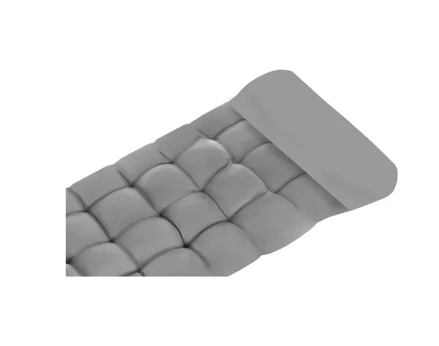 Perna matlasata pentru sezlong de gradina, Gardlov, stabila cu fixare prin curele, dimensiune universala 173 x 50 x 5 cm, Gri - 1 | YEO