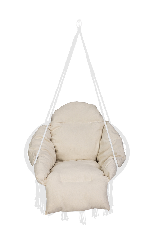 Perna pentru leagan, Ikonka, design elegant, cu extensii pentru coapse si cap, dimensiune XXL 64 x 56 x 66 cm, Ecru - 1 | YEO