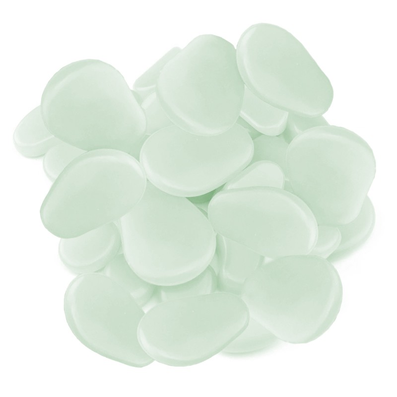 Pietricele fosforescente translucide care lumineaza verde, decorative, 3-5 cm cantitate 1000 gr - 4