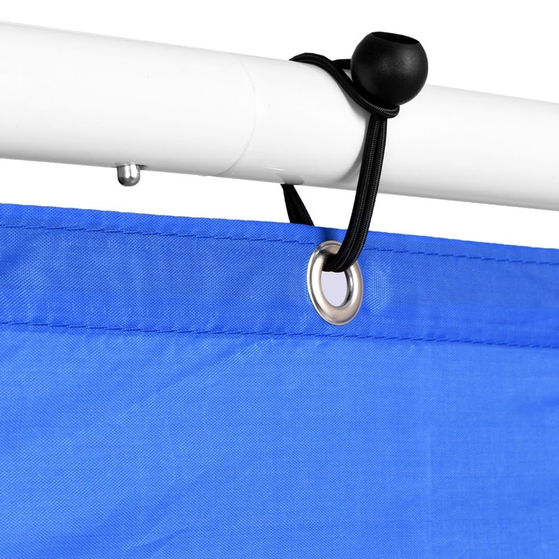 Poarta de fotbal cu 5 tinte pentru antrenament, 240x150x90 cm, profil 32 mm, otel, albalbastru - 1 | YEO
