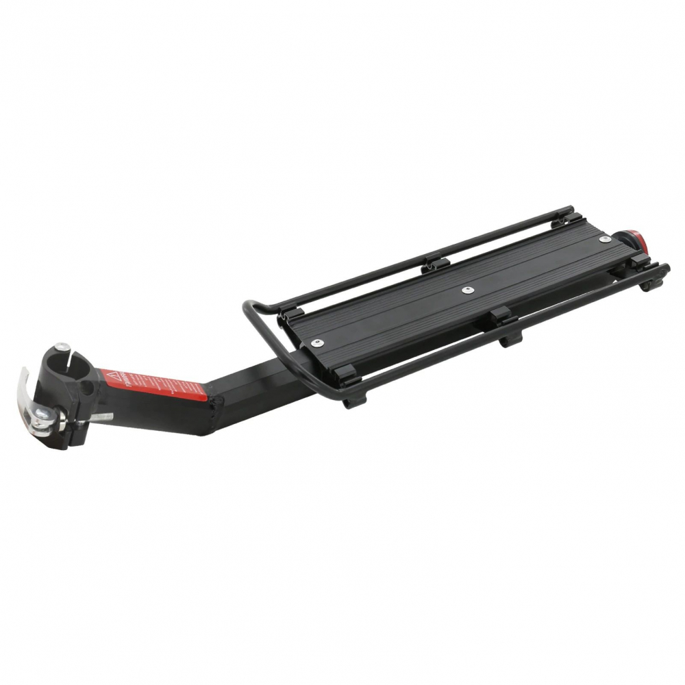 Portbagaj bicicleta, aluminiu, model universal, cu stop reflectorizant rosu - 1 | YEO