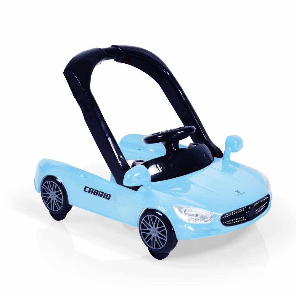 Premergator 2in1 Cabrio Blue transformabil in antepremergator, Inaltime reglabila, Functie antepremergator, Panoul muzical detasabil, Roti fata pivotante, Potrivit de la 6 luni+ pana la 12 kg - 1 | YEO