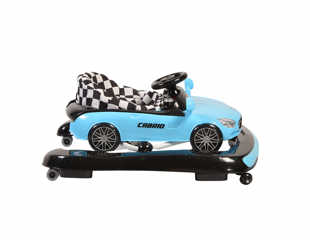 Premergator 2in1 Cabrio Blue transformabil in antepremergator, Inaltime reglabila, Functie antepremergator, Panoul muzical detasabil, Roti fata pivotante, Potrivit de la 6 luni+ pana la 12 kg - 2