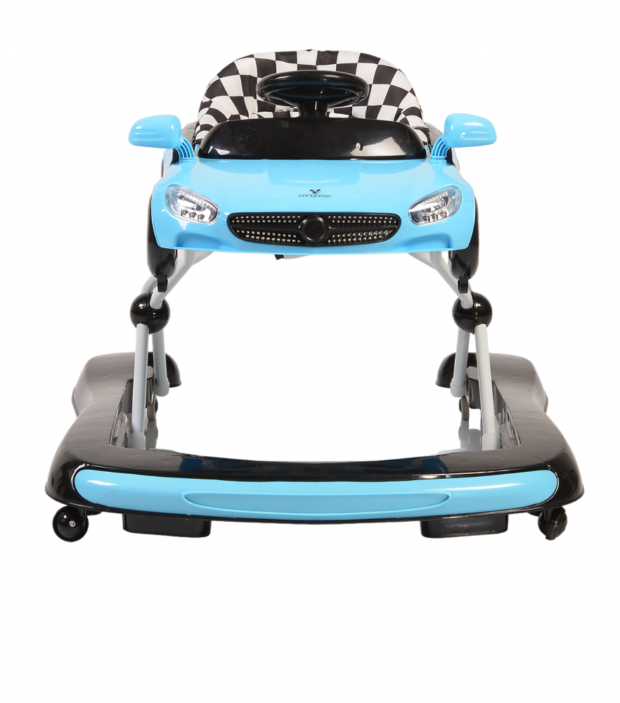 Premergator 2in1 Cabrio Blue transformabil in antepremergator, Inaltime reglabila, Functie antepremergator, Panoul muzical detasabil, Roti fata pivotante, Potrivit de la 6 luni+ pana la 12 kg - 3
