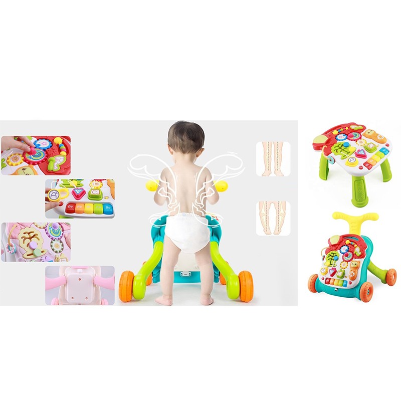 Premergator interactiv multifunctional, masuta activitati, efecte sonore, maner reglare inaltime, 2 viteze ajustabile - 2