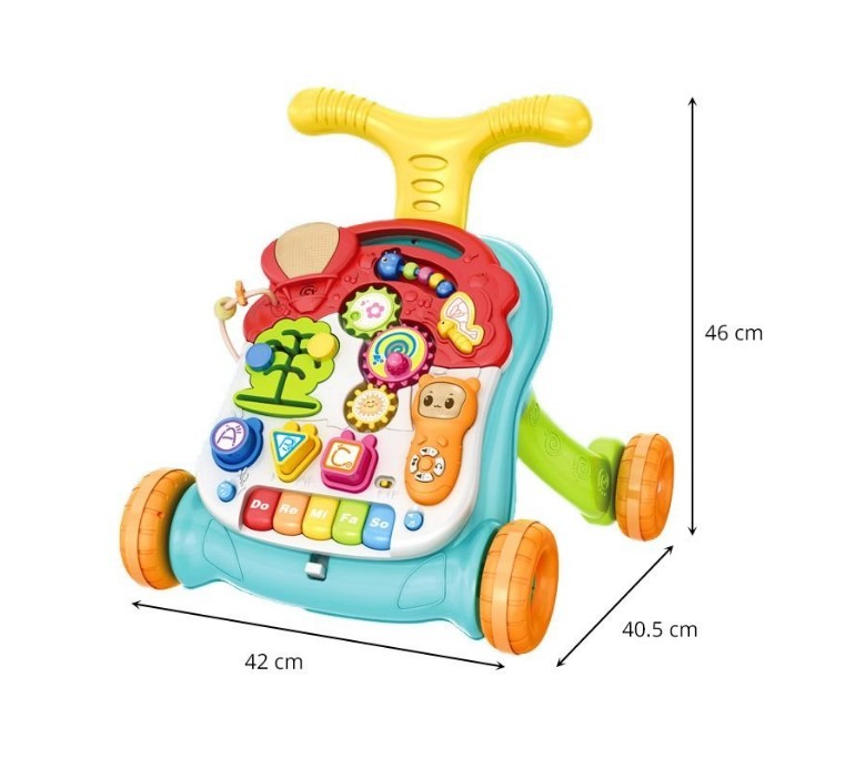 Premergator interactiv multifunctional, masuta activitati, efecte sonore, maner reglare inaltime, 2 viteze ajustabile - 3