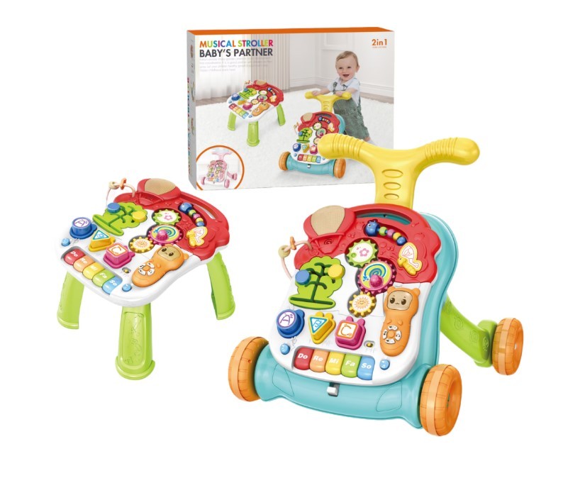Premergator interactiv multifunctional, masuta activitati, efecte sonore, maner reglare inaltime, 2 viteze ajustabile - 4