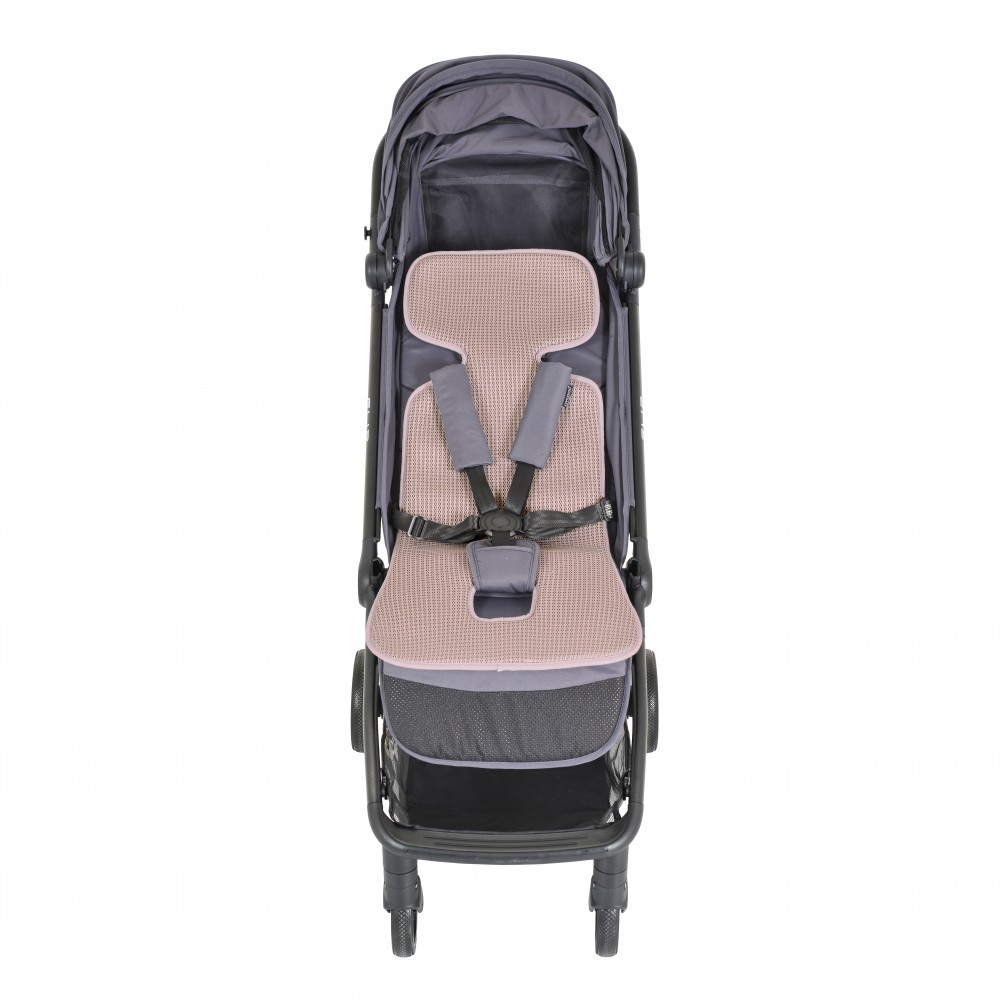 Protectie antitranspiratie Cangaroo AirLuxe Universal Pink pentru carucior, material 3D special, reduce transpiratia, potrivire universala