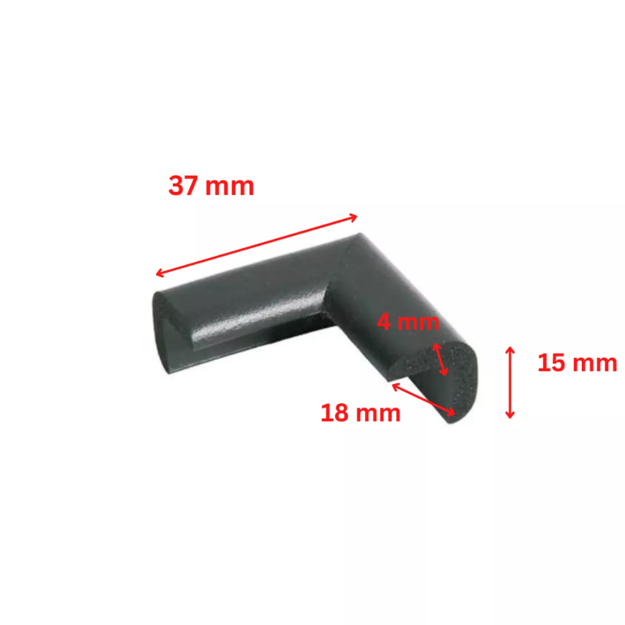 Protectie colturi Car Boy Safety 18x37x15x4mm Negru - 1 | YEO