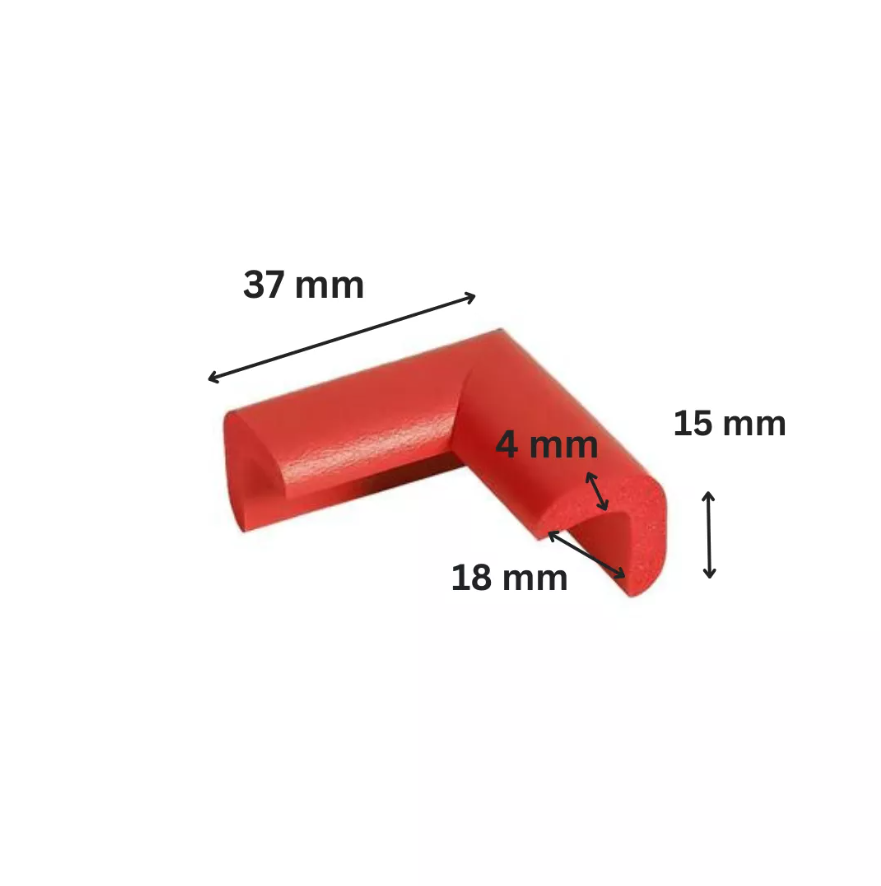 Protectie colturi Car Boy Safety 18x37x15x4mm Rosu