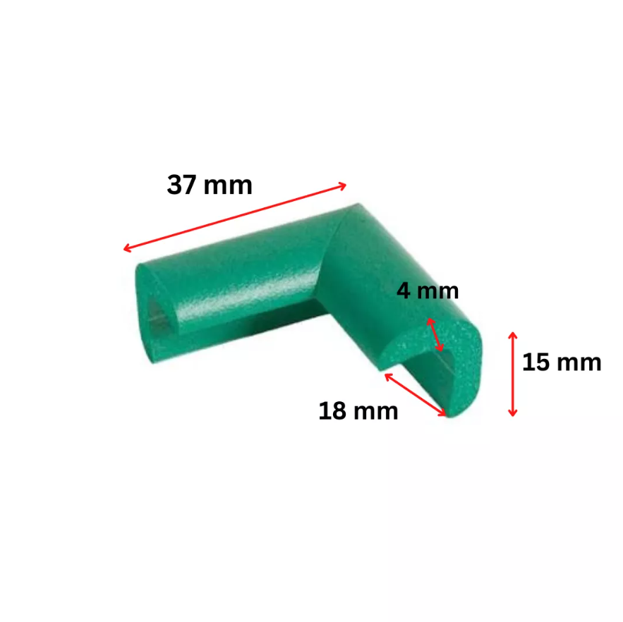 Protectie colturi Car Boy Safety 18x37x15x4mm Verde - 1 | YEO