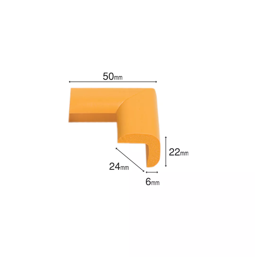 Protectie colturi Car Boy Safety 24x50x22x6mm Galben