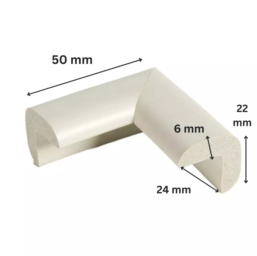 Protectie colturi Car Boy Safety 24x50x22x6mm Gri Deschis