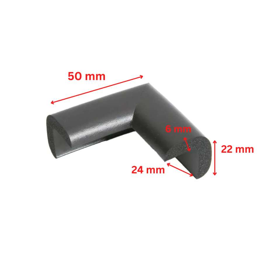 Protectie colturi Car Boy Safety 24x50x22x6mm Negru