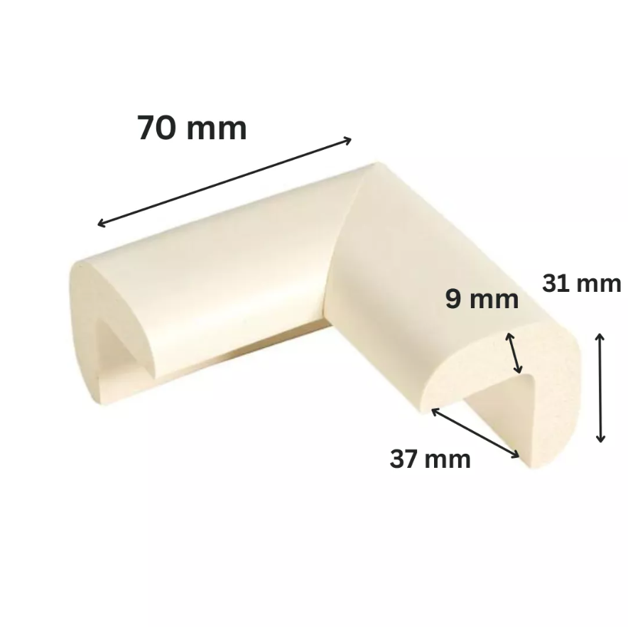 Protectie colturi Car Boy Safety 37x70x31x9mm Crem - 2 | YEO