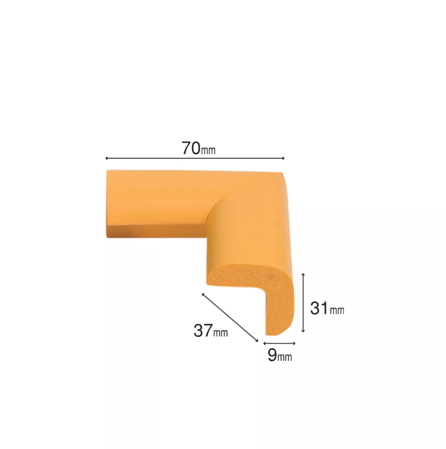 Protectie colturi Car Boy Safety 37x70x31x9mm Galben