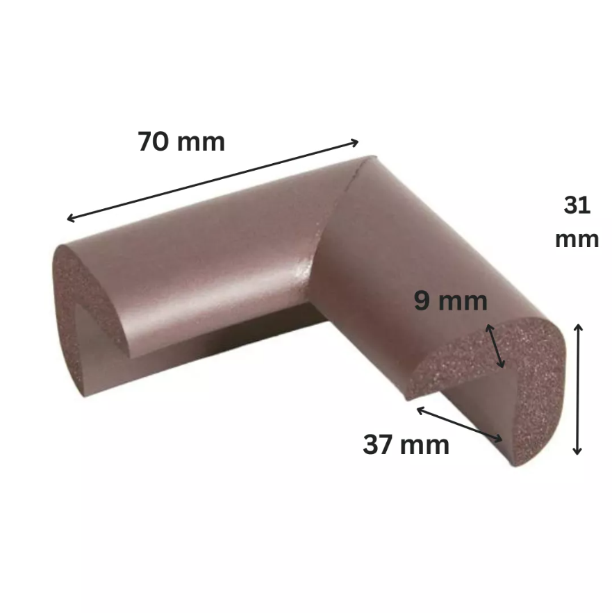 Protectie colturi Car Boy Safety 37x70x31x9mm Maro - 2 | YEO