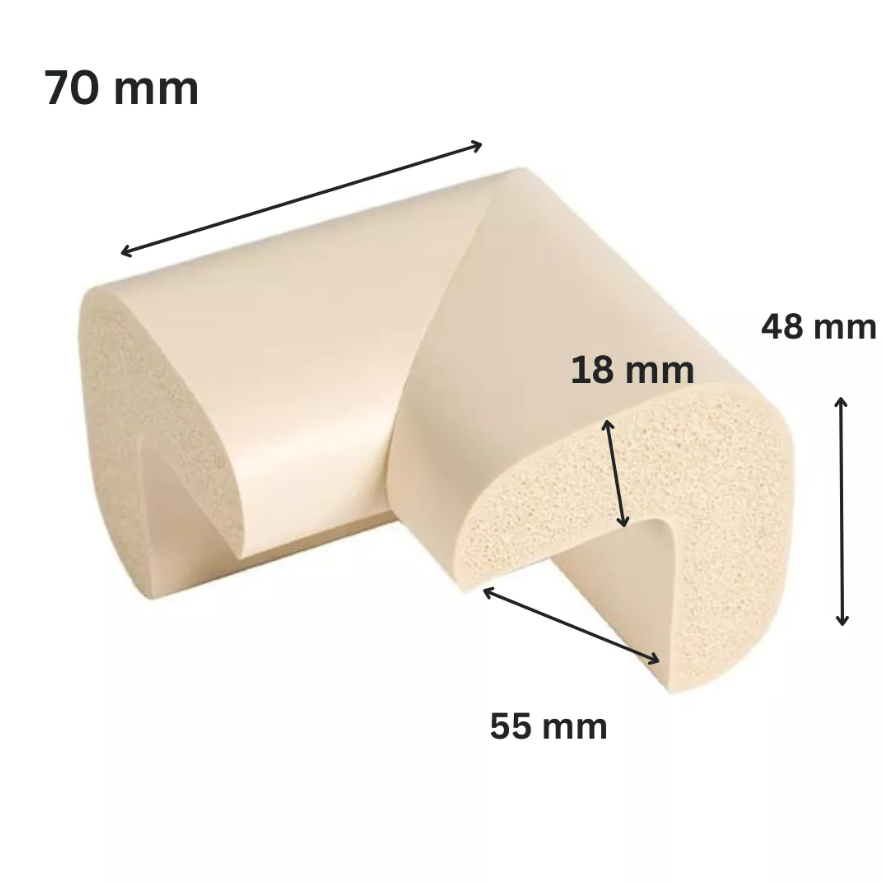 Protectie colturi Car Boy Safety 55x70x48x18mm Crem - 1 | YEO