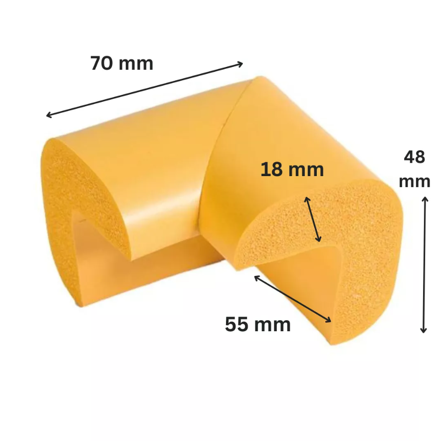 Protectie colturi Car Boy Safety 55x70x48x18mm Galben - 2 | YEO