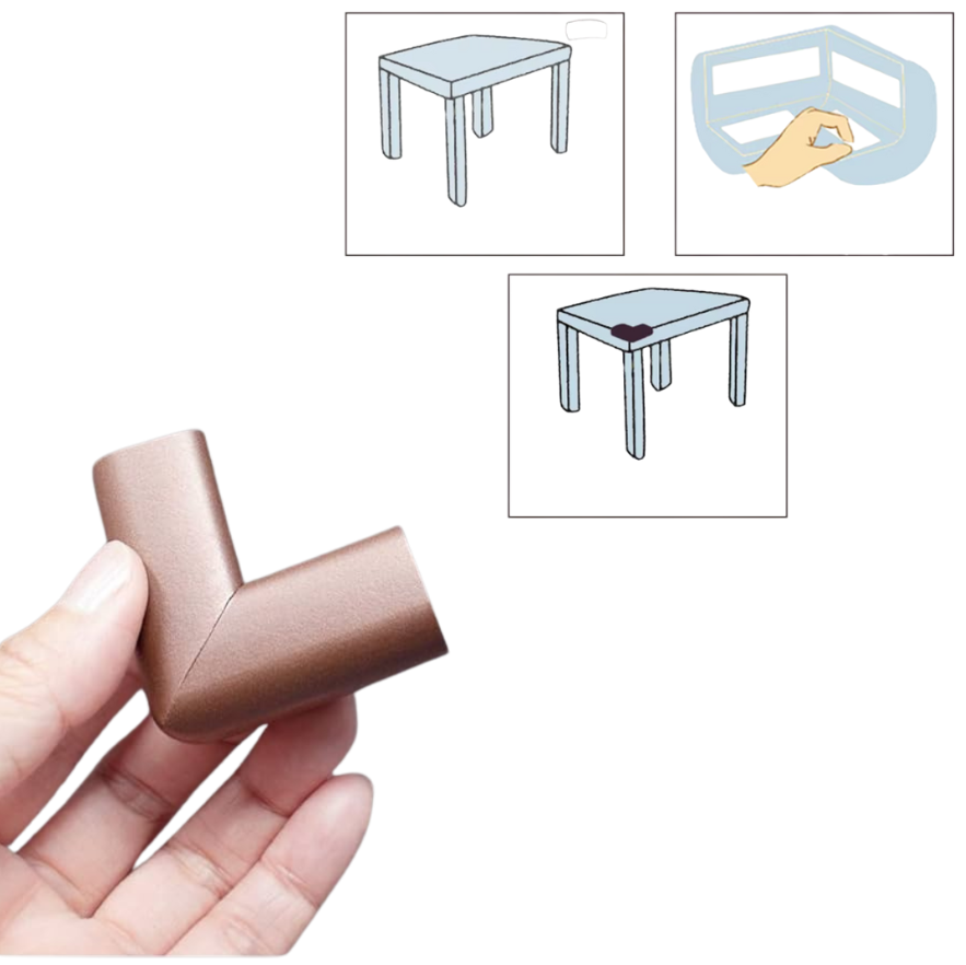 Protectie colturi Car Boy Safety 55x70x48x18mm Maro