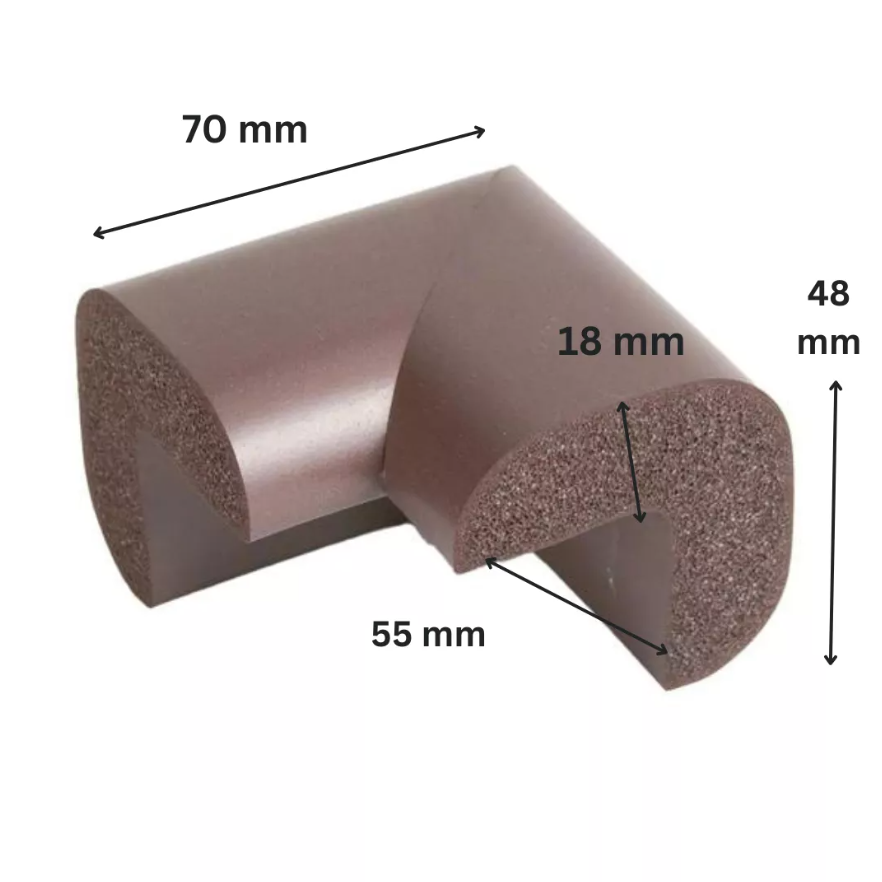 Protectie colturi Car Boy Safety 55x70x48x18mm Maro - 2 | YEO