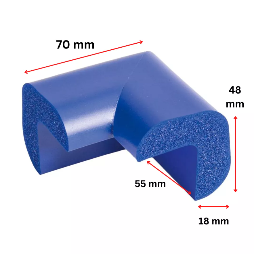 Protectie colturi Car Boy Safety 55x70x48x18mm Albastru