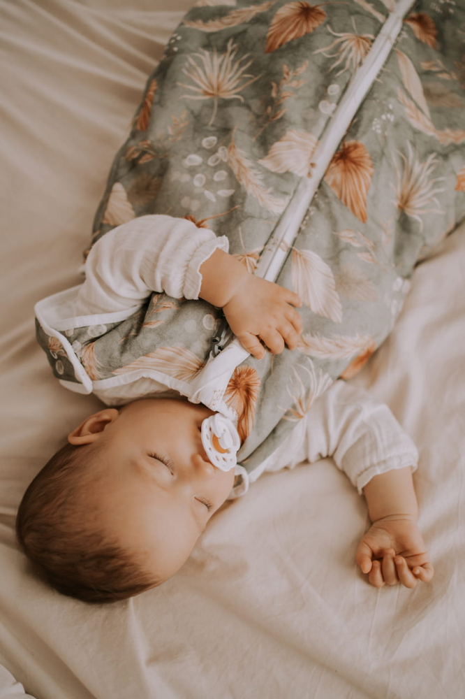 Sac de dormit din bumbac 0-4 luni Newborn Boho Green Sleepee 2,5 tog - 1