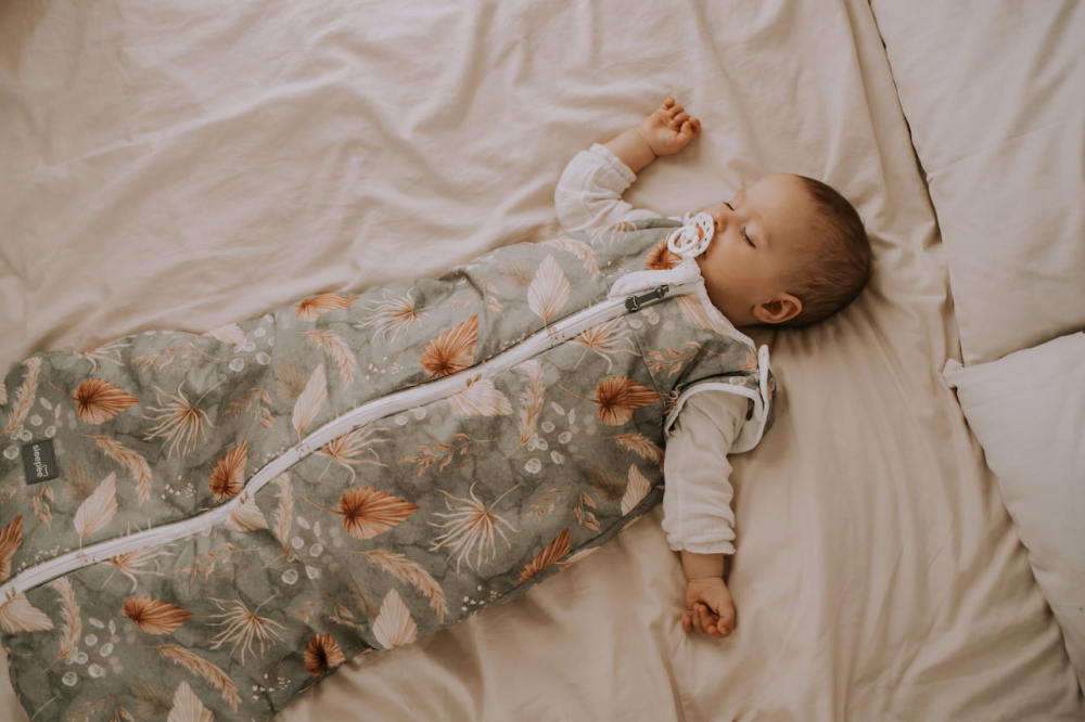 Sac de dormit din bumbac 0-4 luni Newborn Boho Green Sleepee 2,5 tog - 2