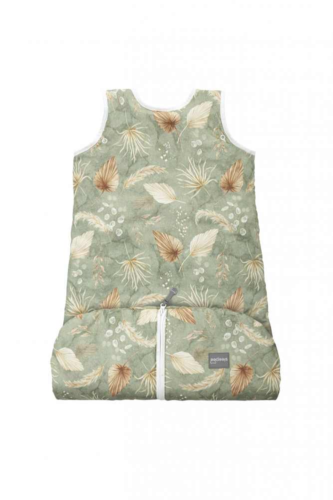 Sac de dormit din bumbac 0-4 luni Newborn Boho Green Sleepee 2,5 tog - 4