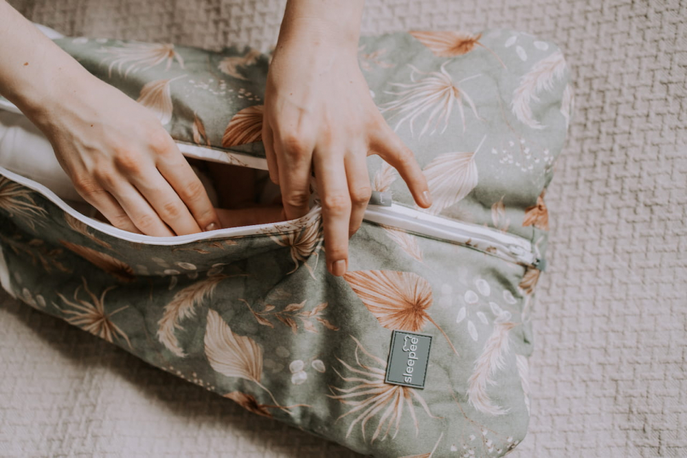 Sac de dormit din bumbac 0-4 luni Newborn Boho Green Sleepee 2,5 tog - 6