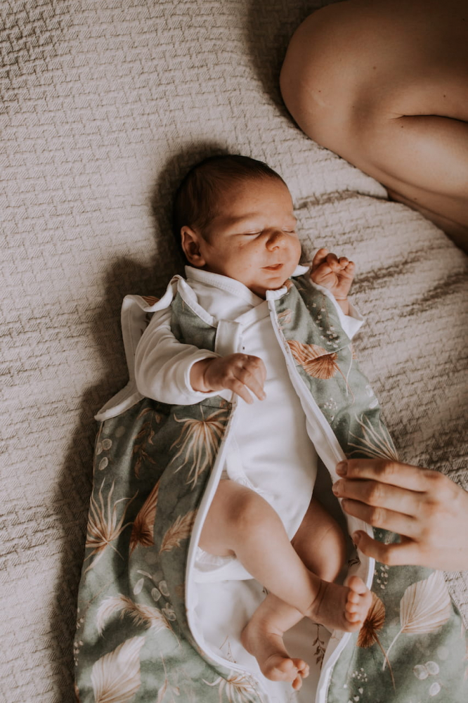 Sac de dormit din bumbac 0-4 luni Newborn Eucalipt Sleepee 2,5 tog - 3