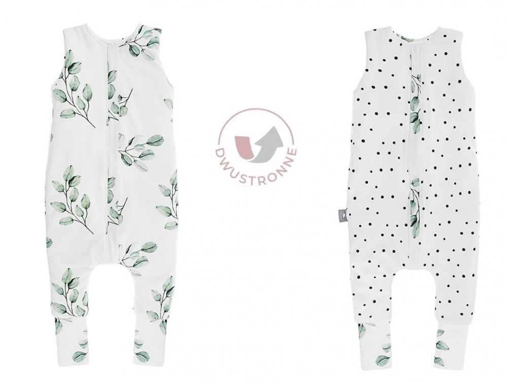 Sac de dormit din bumbac cu 2 fete 3-4 ani Eucalipt Sleepee 2.5 tog