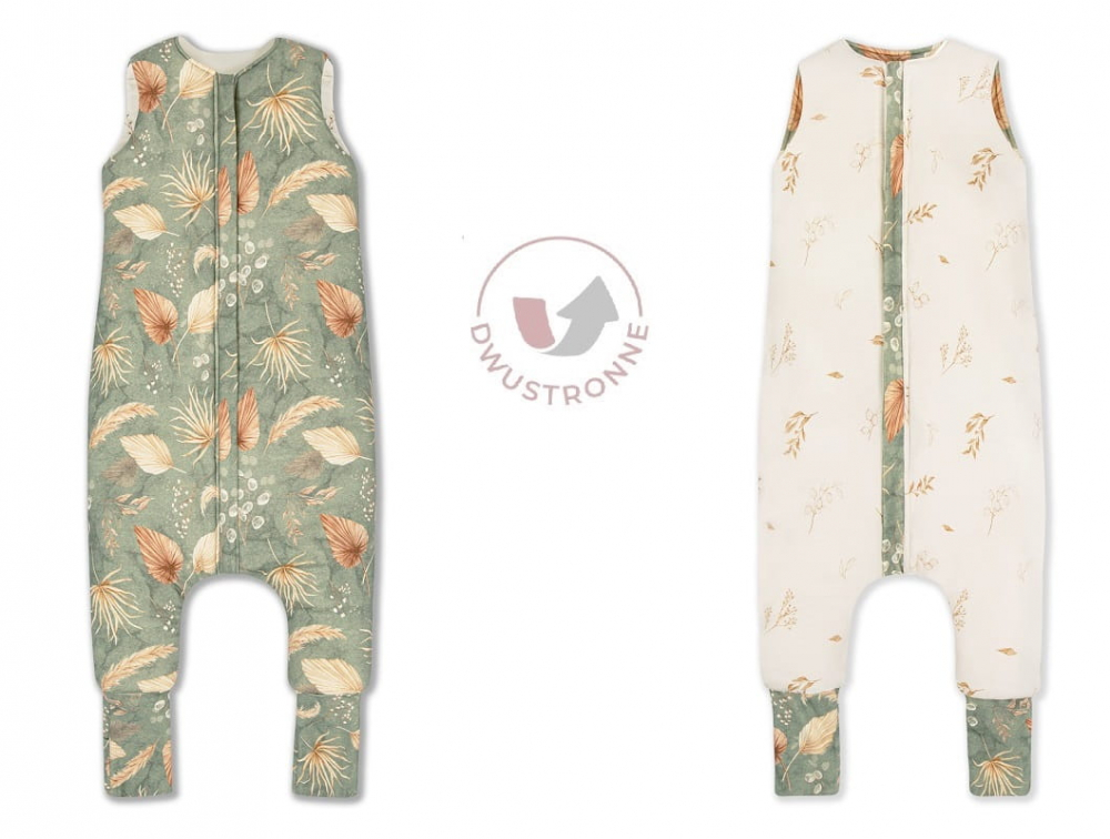 Sac de dormit din bumbac 3-4 ani Boho Green Sleepee 2.5 tog