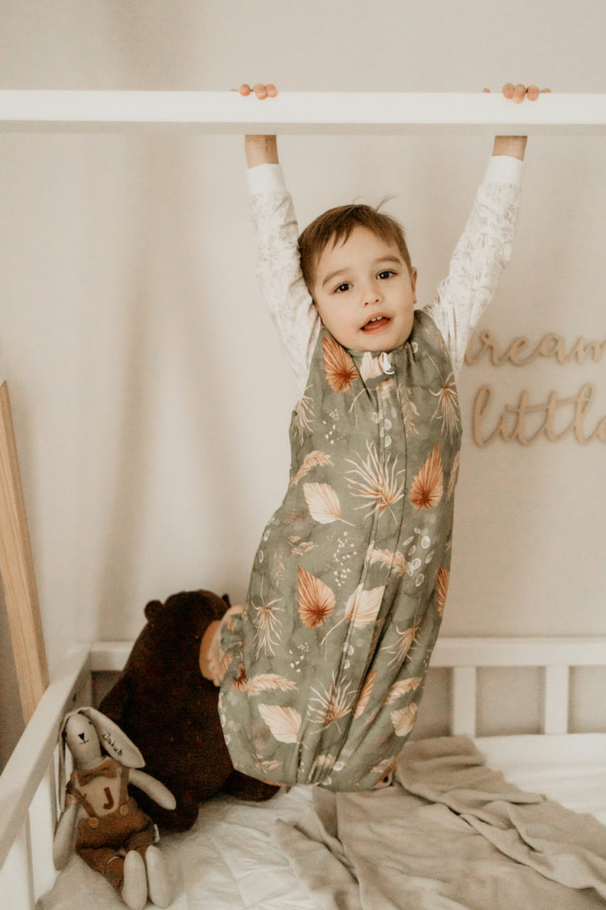 Sac de dormit din bumbac 3-4 ani Boho Green Sleepee 2.5 tog - 2