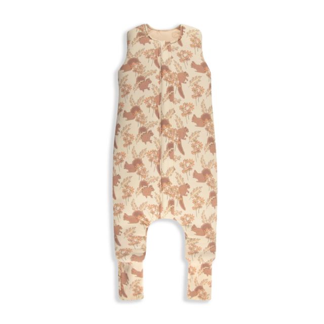 Sac de dormit din bumbac cu 2 fete 3-4 ani Animale de Epoca AlmondCream Sleepee 2.5 tog