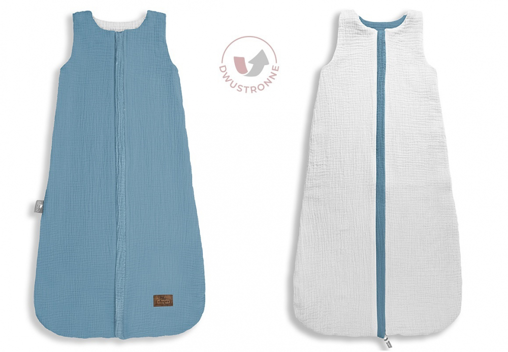Sac de dormit din bumbac cu 2 fete 4-24 luni M Petrol Sleepee 1 tog - 1