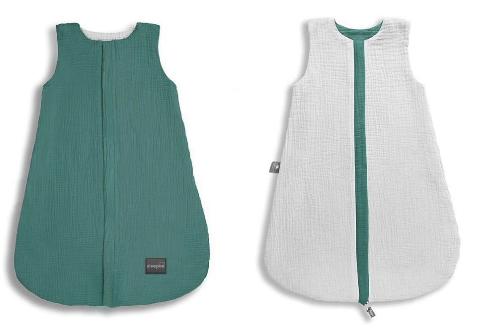 Sac de dormit din bumbac cu 2 fete 0-4 luni Ocean S Sleepee 1 tog