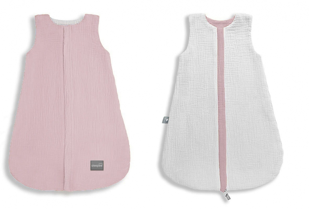 Sac de dormit din bumbac cu 2 fete 0-4 luni Rose Sleepee S