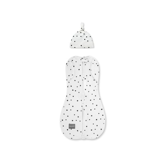 Saculet Swaddle pentru infasat + caciulita Second Step Dots 0.2 Tog Sleepee - 1 | YEO
