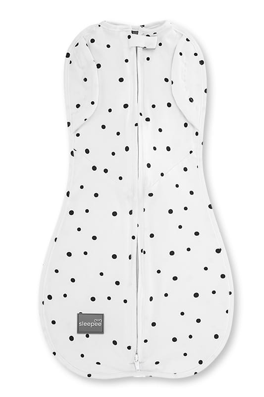 Saculet Swaddle pentru infasat + caciulita Second Step Dots 0.2 Tog Sleepee