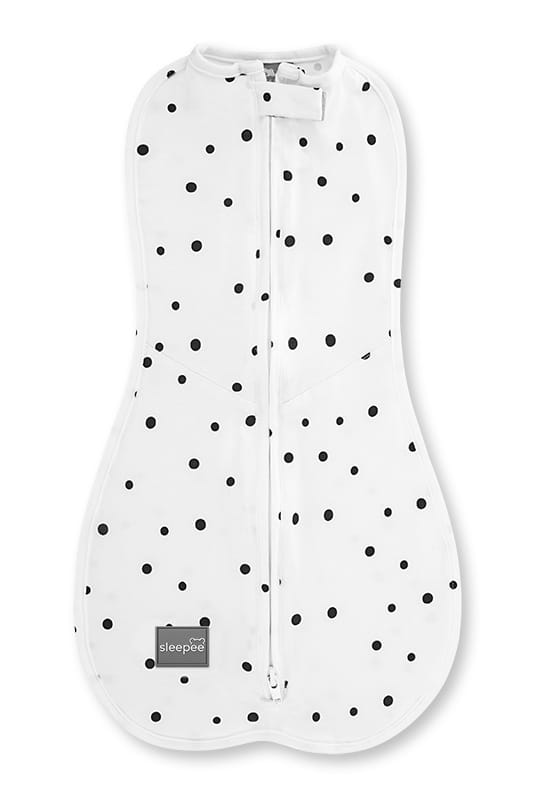Saculet Swaddle pentru infasat Nou Nascut + caciulita First Step Dots 0.2 Tog Sleepee - 1 | YEO