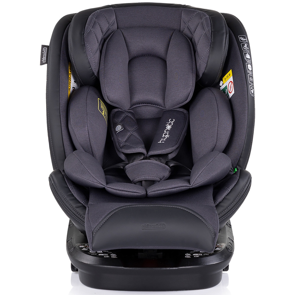 Scaun auto Chipolino Hypnotic Anthracite I-Size 40-150 cm cu sistem Isofix, Top tether, Sezut rotativ
