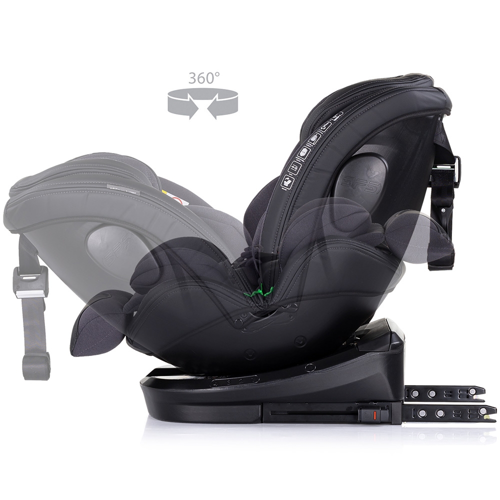 Scaun auto Chipolino Hypnotic Anthracite I-Size 40-150 cm cu sistem Isofix, Top tether, Sezut rotativ - 5