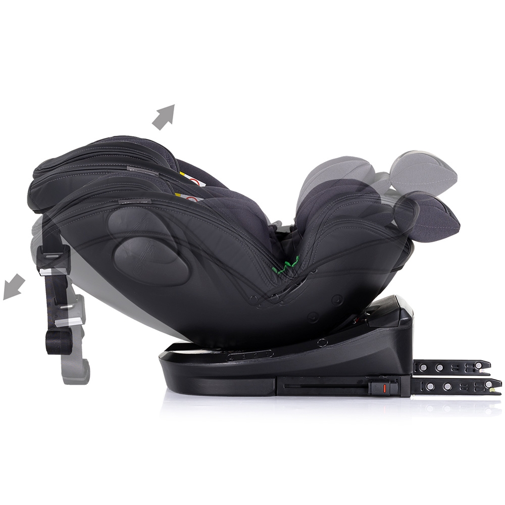 Scaun auto Chipolino Hypnotic Anthracite I-Size 40-150 cm cu sistem Isofix, Top tether, Sezut rotativ - 7