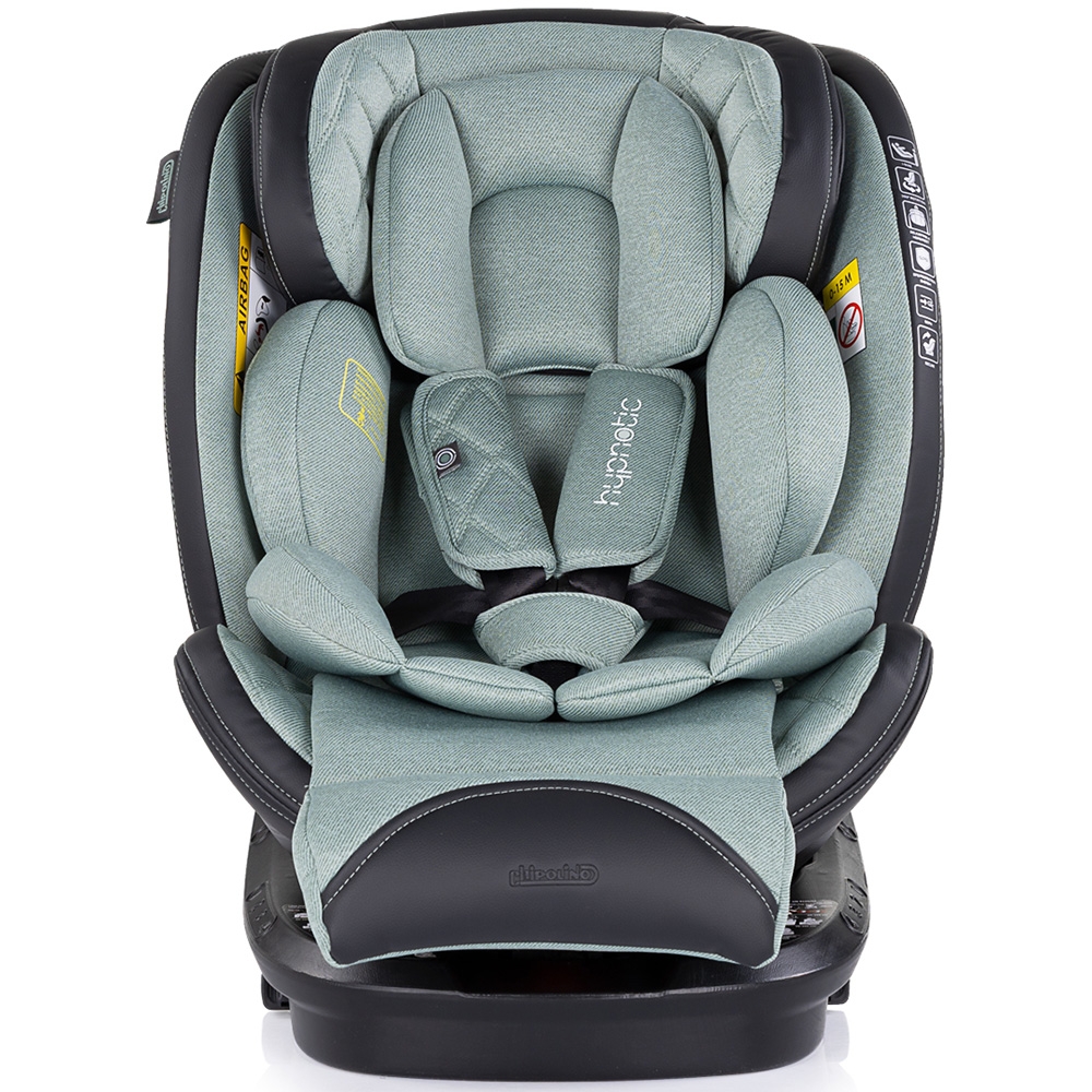 Scaun auto Chipolino Hypnotic Basil I-Size 40-150 cm cu sistem Isofix, Top tether, Sezut rotativ