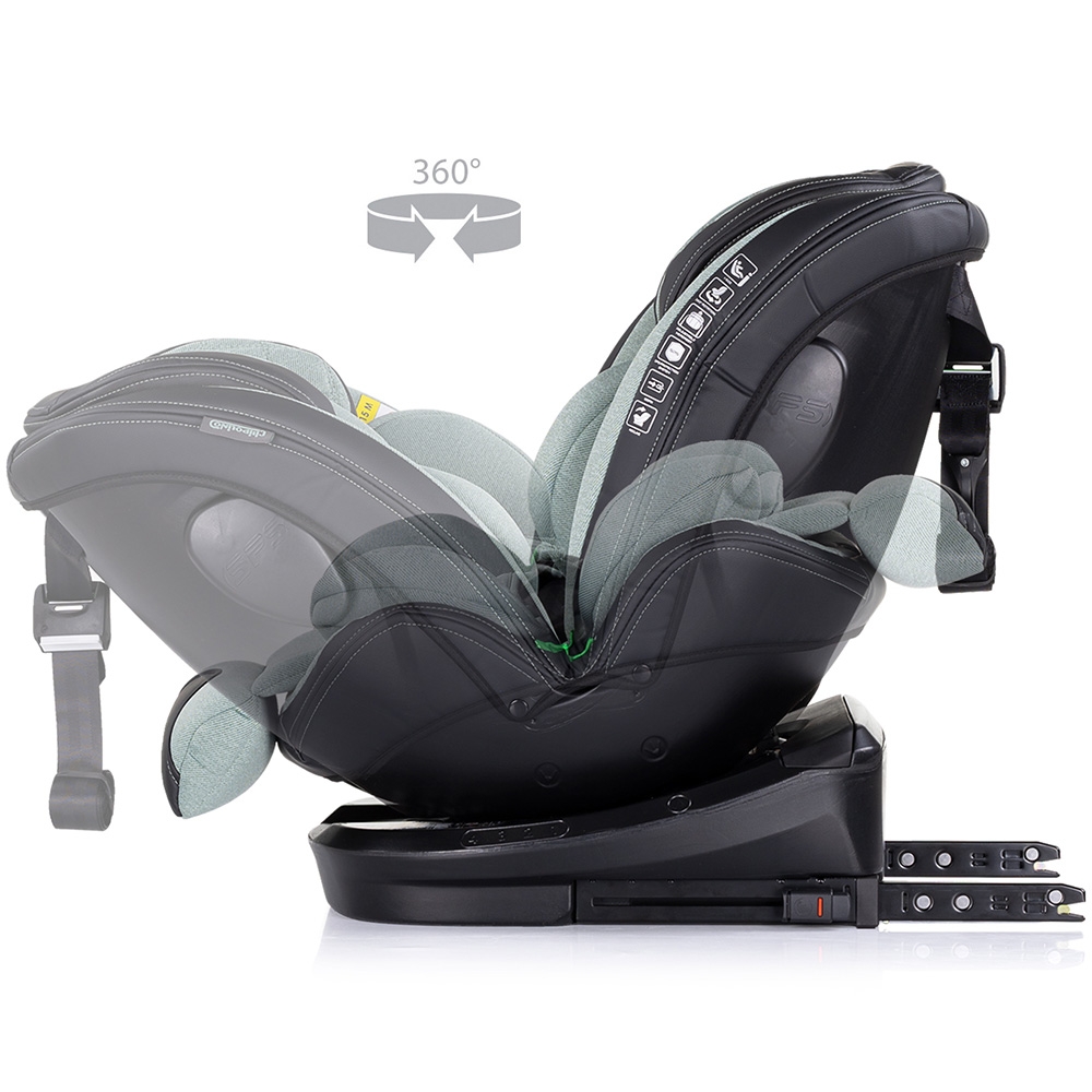 Scaun auto Chipolino Hypnotic Basil I-Size 40-150 cm cu sistem Isofix, Top tether, Sezut rotativ - 5