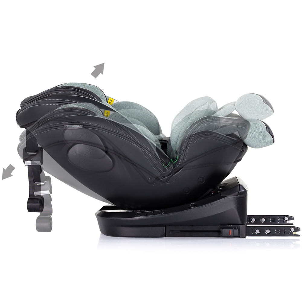 Scaun auto Chipolino Hypnotic Basil I-Size 40-150 cm cu sistem Isofix, Top tether, Sezut rotativ - 7